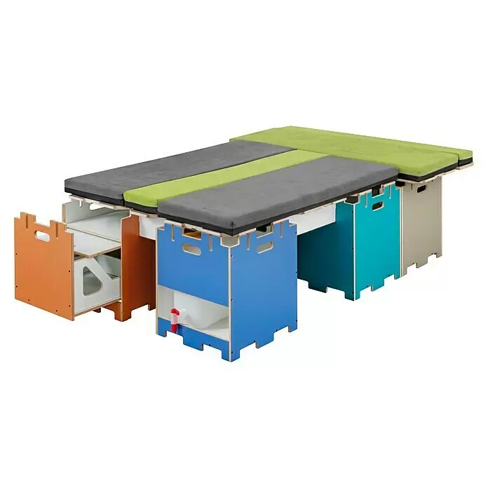 Vojo Camper Ausbau-Set City Break - 18 -tlg., Geeignet für: Transporter - Diagonale Ansicht
