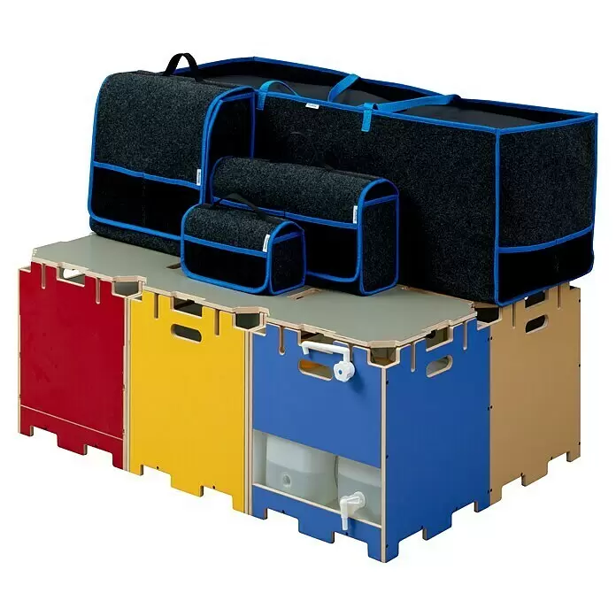 Vojo Camper Ausbau-Set Nomad - 23 -tlg., Geeignet für: Transporter - Diagonale Ansicht