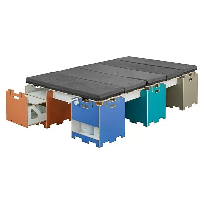 Vojo Camper Ausbau-Set Base L - 13 -tlg., Geeignet für: Transporter - Diagonale Ansicht