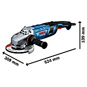 Bosch Professional Winkelschleifer GWS 30-180 PB (2.800 W, Durchmesser Scheibe: 180 mm, Leerlaufdrehzahl: 8.500 U/min, Mit Protection Switch) | BAUHAUS