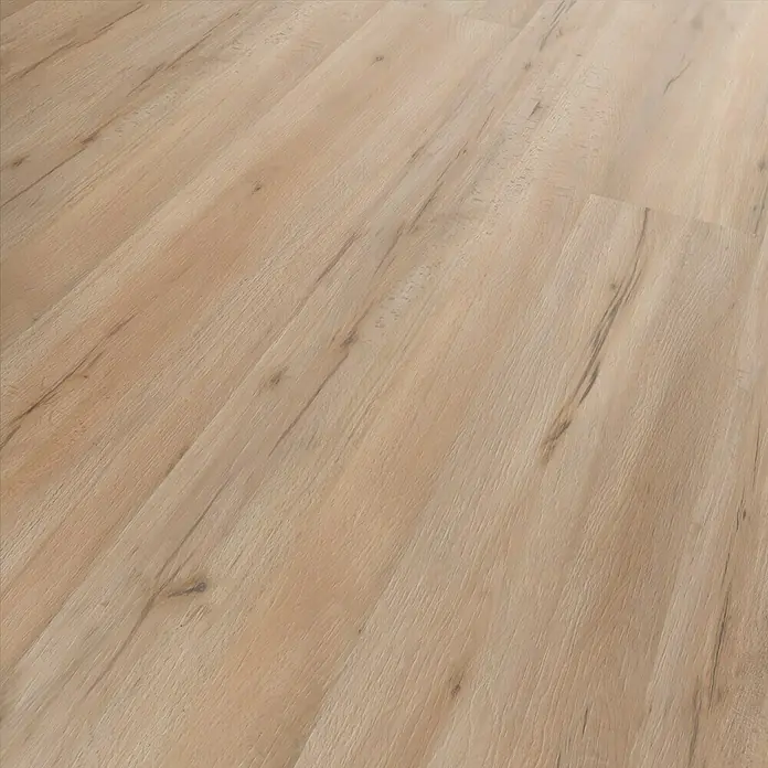 b!design Vinylbodenmuster Clic Woodlands - 280 x 160 x 3 mm, Landhausdiele - Nahaufnahme von hellen, modernen Holzböden, die ein stilvolles und zeitgemäßes Ambiente für jeden Raum schaffen.
