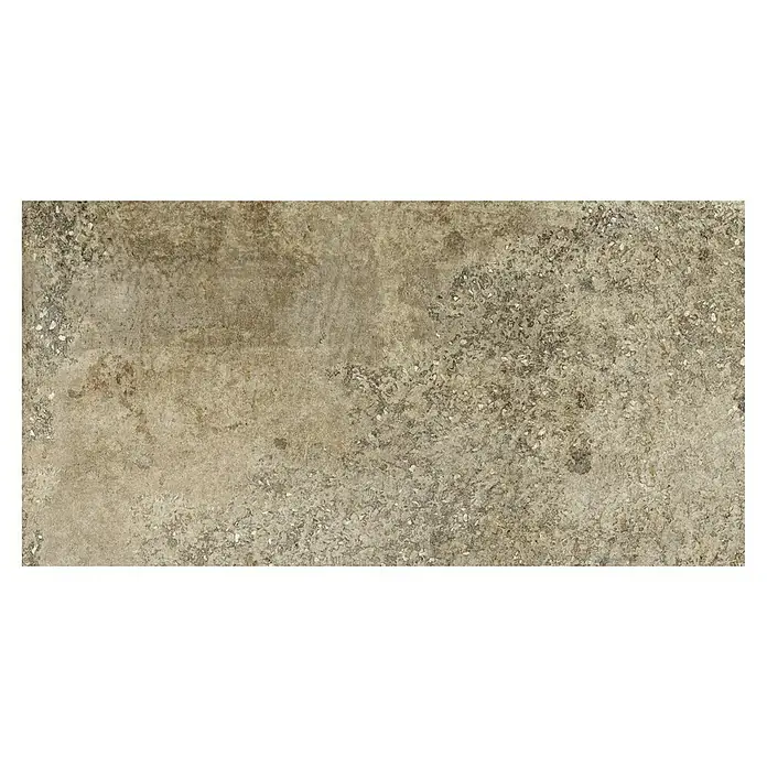 Terrassenfliese Baldo 2.0 - 39,7 x 79,7 x 2 cm, Beige/Braun, Matt - Nahaufnahme einer Betonoberfläche mit rauer Textur und ungleichmäßiger Farbgebung, ideal für Hintergründe.