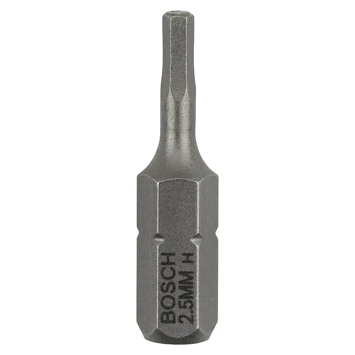 Bosch Punta Extra Hard C - IS 2,5, 25 mm, 3 ud. - Broca hexagonal Bosch 2,5mm H para atornillar. Esta herramienta robusta es ideal para aplicaciones precisas con tornillos hexagonales.