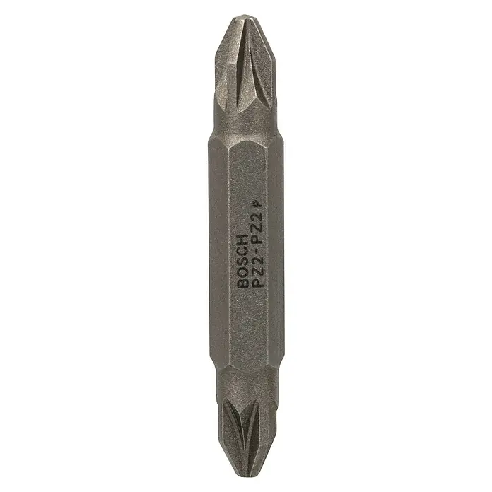 Bosch Punta Extra Hard doble - PZ 2, Largo: 45 mm, 3 ud. - Bit doble Bosch PZ2-PZ2 para atornillar, robusto y duradero. Ideal para profesionales y amantes del bricolaje.