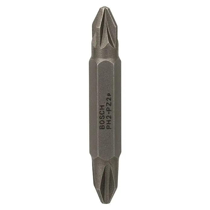 Bosch Professional Punta Extra Hard doble PH2-PZ2 - Largo: 45 mm, 1 ud. - Punta doble Bosch PH2-PZ2P: Una punta de destornillador de alta calidad para uso profesional. Ideal para atornillar con precisión en varios materiales.