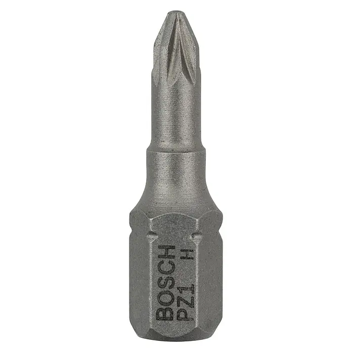 Bosch Punta Extra Hard C - PZ 1, 25 mm, 25 ud. - Punta de destornillador Pozidriv PZ1 de Bosch, diseñada para atornillar de forma fiable. Asegura un ajuste perfecto y un rendimiento eficiente.
