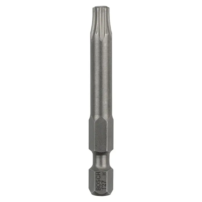 Bosch Punta Extra Hard E - T27, 49 mm, 1 ud. - Punta de atornillar Bosch T27 H, ideal para trabajos de atornillado precisos. Esta herramienta robusta está diseñada para un par alto y asegura un agarre seguro.