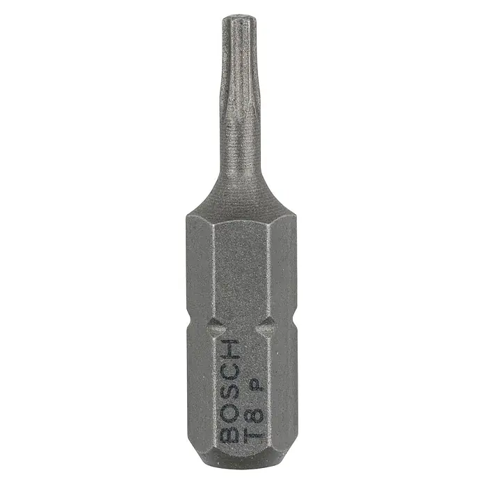 Bosch Punta Extra Hard E - T8, 25 mm, 3 ud. - Punta de atornillar Torx T8 de Bosch. Ideal para atornillados de precisión con alta transmisión de par asegurando un agarre seguro.