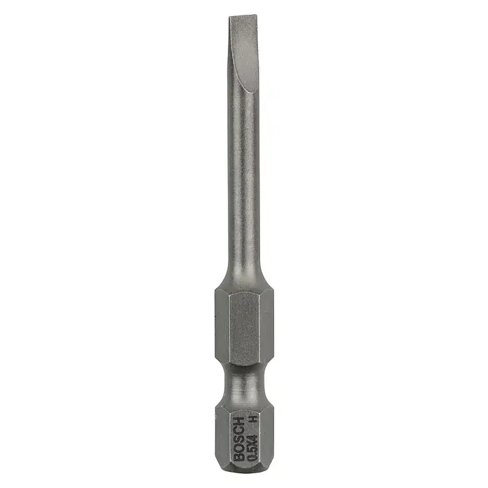 Bosch Punta Extra Hard E - S 0,5 x 4, 49 mm, 3 ud. - Broca de destornillador de ranura Bosch con cabeza de precisión para un agarre seguro y una transferencia de potencia óptima.