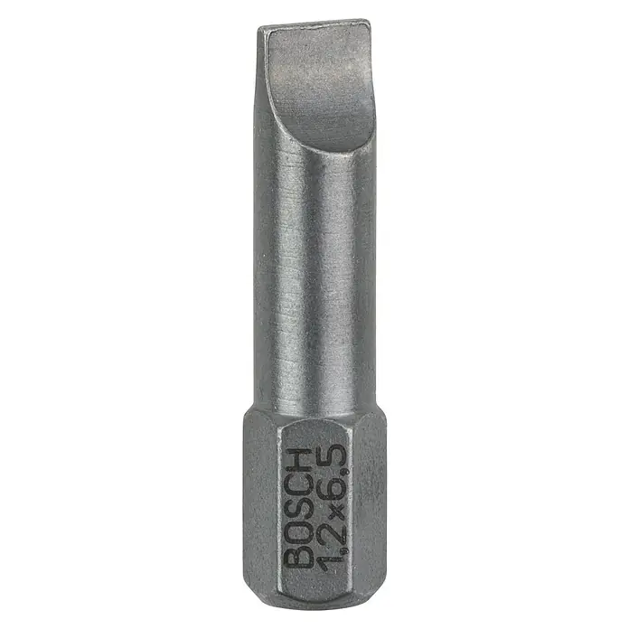 Bosch Punta Extra Hard E - S 1,2 x 6,5, 49 mm, 3 ud. - Punta de destornillador Bosch, 1,2 x 6,5 mm, para tornillos de ranura. Ideal para profesionales y aficionados que buscan precisión.