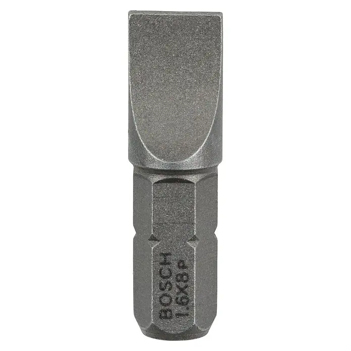 Bosch Punta Extra Hard E - S 1,6 x 8, 25 mm, 3 ud. - Punta de destornillador plano Bosch 1.6x8.0 P. Accesorio de alta calidad para atornillar. Durable y preciso.