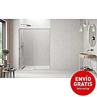 GME Mampara de ducha frontal Twenty (125 x 195 cm, Espesor de vidrio: 6 mm, Cromo)