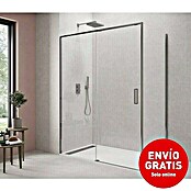 GME Mampara de ducha esquinera Twenty (L x An x Al: 75 x 160 x 195 cm, 72 cm - 160 cm, Vidrio transparente, Cromo) | BAUHAUS