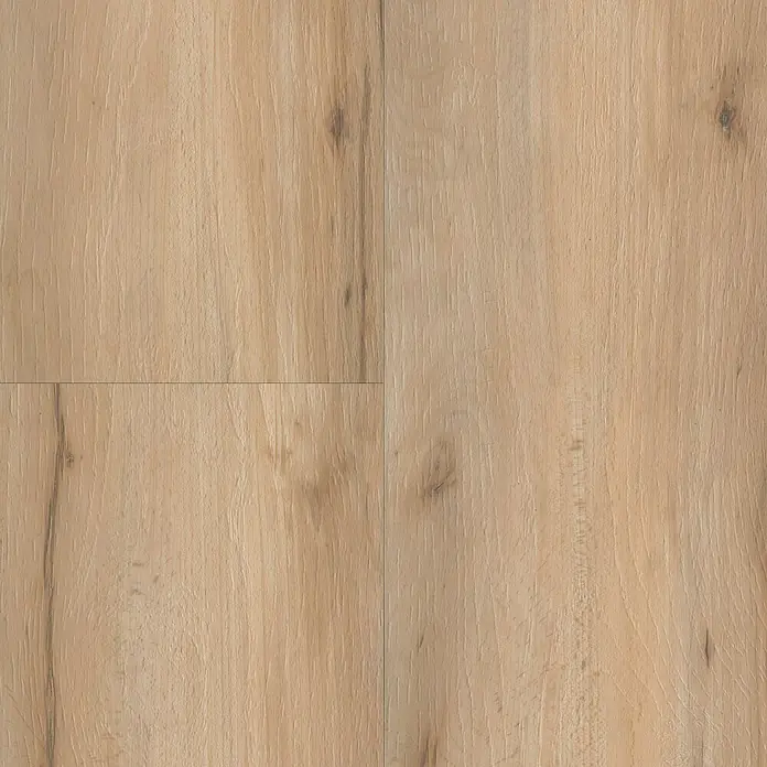b!design Vinylbodenmuster Clic Woodlands - 280 x 160 x 3 mm, Landhausdiele - Nahaufnahme von hellem Eichenparkett, das die natürliche Maserung und Textur des Holzes hervorhebt. Ideal für modernes Wohndesign.