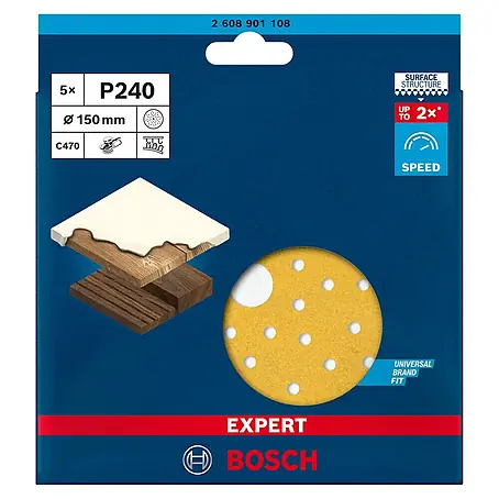 Bosch Expert Juego de papel de lija C470