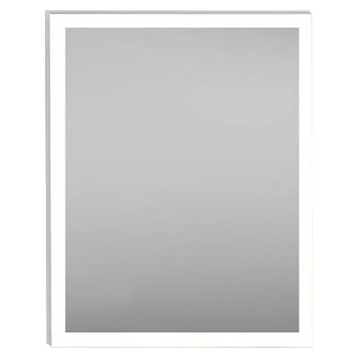 Camargue Espejo con luz Anais - 60 x 80 cm, Plateado - Elegante espejo cuadrado iluminado con LED con un diseño moderno y minimalista para un ambiente de baño elegante.