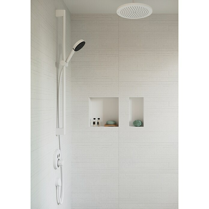 Hansgrohe Pulsify Select S Brausegarnitur 105 (Lochabstand: 91,5 cm, Art Strahl: PowderRain, IntenseRain, Massagestrahl, Weiß, Wassersparfunktion) | BAUHAUS