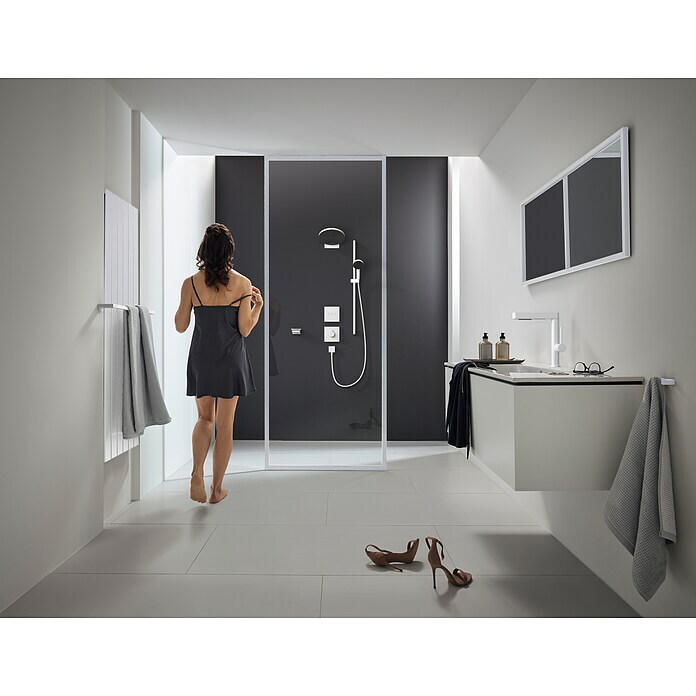 Hansgrohe Pulsify Select S Brausegarnitur 105 (Lochabstand: 91,5 cm, Art Strahl: PowderRain, IntenseRain, Massagestrahl, Weiß) | BAUHAUS