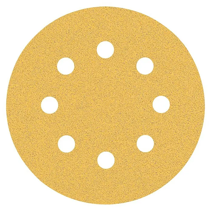Bosch Expert Juego de papel de lija C470 - Grano: 80 mm, 5 ud., Diámetro: 115 mm - Disco de lija con ocho agujeros, ideal para lijar madera y metal. El papel de lija ofrece una alta tasa de eliminación y una larga vida útil.