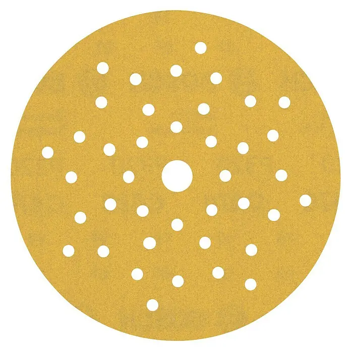 Bosch Expert Juego de papel de lija M470 - Diámetro: 125 mm, Grano: 320 mm, 5 ud., Malla - Disco de lija amarillo con agujeros para una extracción uniforme del polvo y un lijado preciso. Ideal para madera y metal.