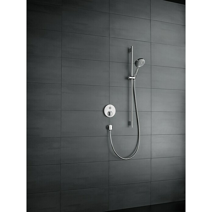 Hansgrohe Raindance Select S Conjunto de ducha (Distancia entre orificios: 91,5 cm, Tipos de chorro: Rain, RainAir, Giro, Cromo, Función de ahorro de agua) | BAUHAUS