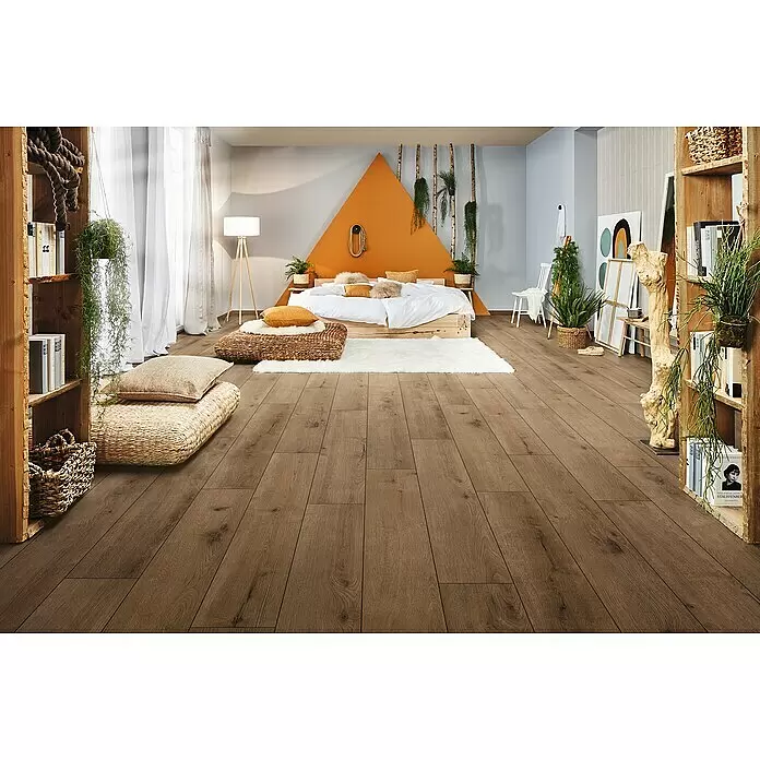 LOGOCLIC Designboden Element Flex Eiche Santia1.288 x 239 x 7 mm, Landhausdiele, Eiche Santia