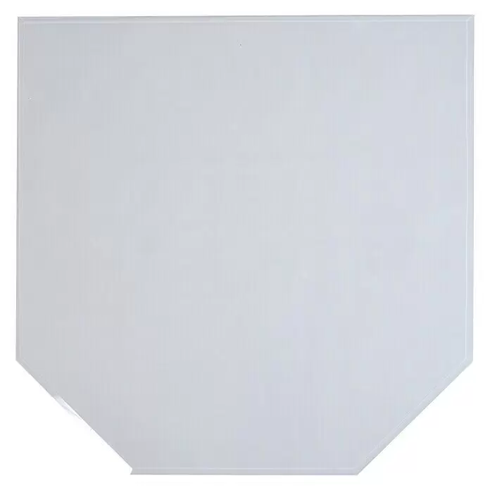 Firefix Glasbodenplatte - 120 x 120 cm, Sechseckig - Transparentes achteckiges Bodenschutzmatte.