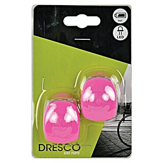 Dresco Fietsverlichtingsset Siliconen Roze (Led, Rood / Wit)