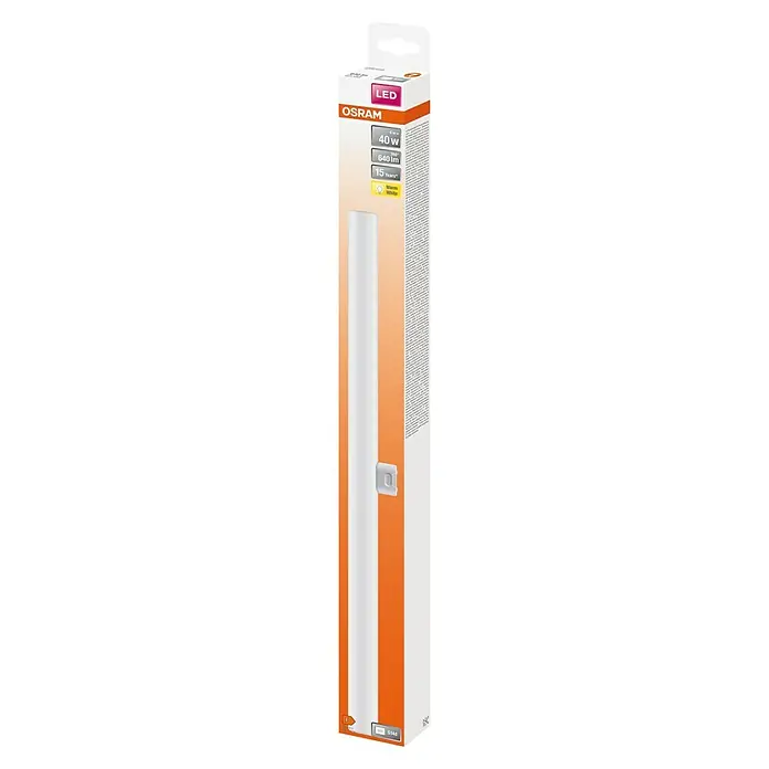 Osram LED-Röhre LEDINESTRA BASE - Warmweiß, 640 lm, S14d - Die LED-Röhre von Osram mit 40W, 640 lm, warmweiß und einer Lebensdauer von 15 Jahren in der Produktverpackung.