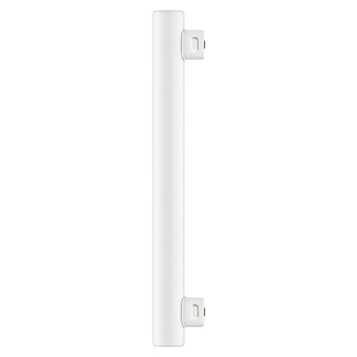 Osram LED-Röhre LEDINESTRA BASE - Länge: 30 cm, Warmweiß, 3,5 W, 370 lm, S14s - Nahaufnahme eines weißen Heizkörpers mit minimalistischem Design, ideal für moderne Wohnräume und effiziente Wärmeabgabe.