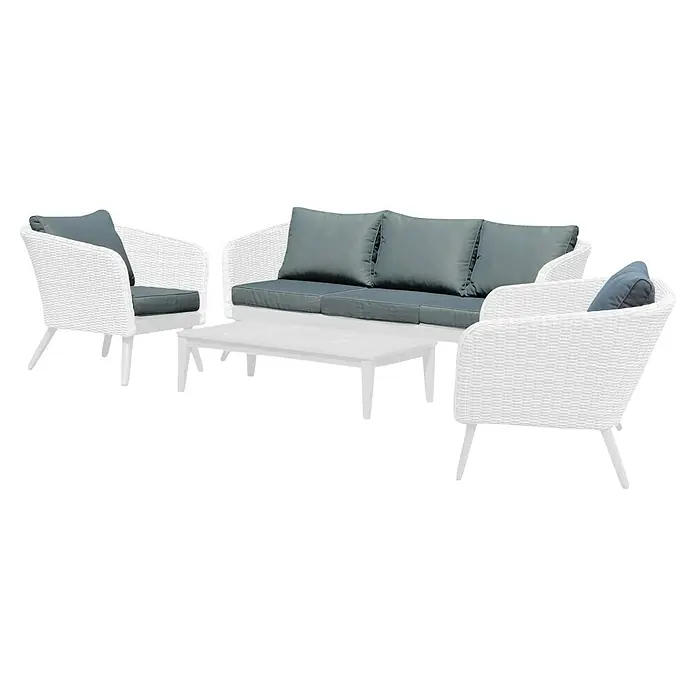 Sunfun Ersatzkissen - 10 Stk., Passend für: Sunfun Loungemöbel-Set Sina - Ein elegantes Gartenmöbelset mit einem Sofa, zwei Sesseln und einem Couchtisch, ideal für entspannte Stunden im Freien. Das moderne Design besticht.