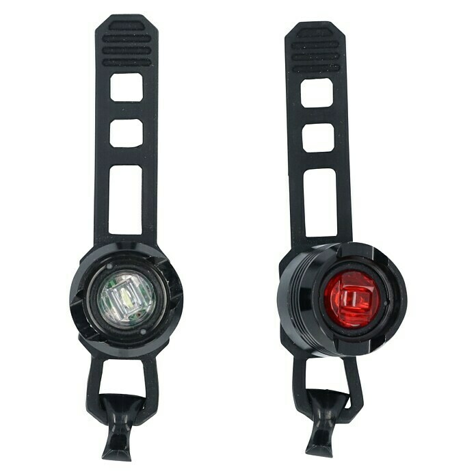 Dresco Fietsverlichtingsset Bullet (Led, Rood / Wit) | BAUHAUS
