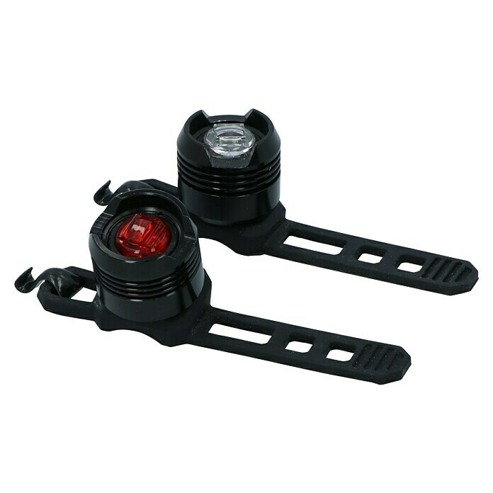 Dresco Fietsverlichtingsset Bullet (Led, Rood / Wit) | BAUHAUS