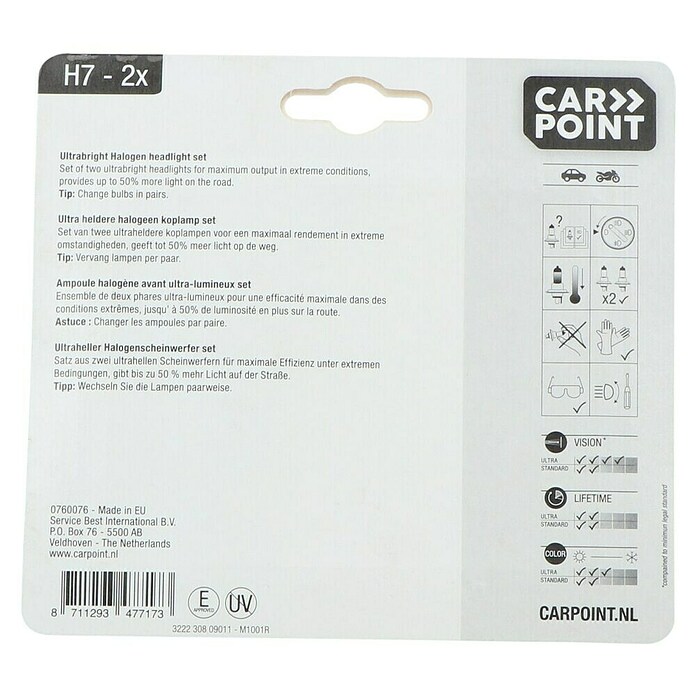 Carpoint Rem- en achterlichtlampen Ultrabright (H7, 2 st.) | BAUHAUS