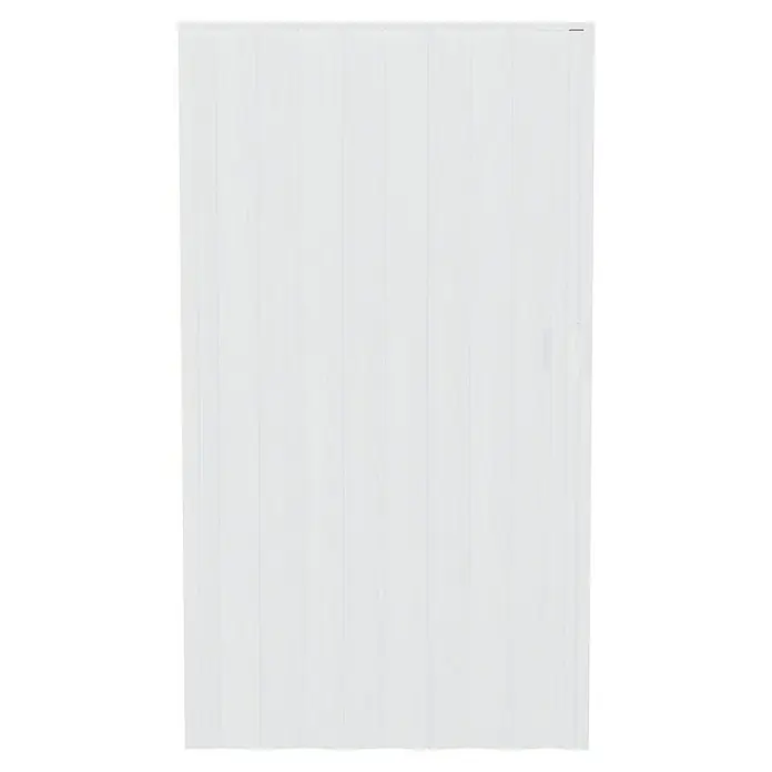 Falttür - PVC, Esche Weiß, 100 x 200 cm - Nahaufnahme einer weißen, vertikal gefalteten Papiertafel, die eine schlichte, minimalistische Ästhetik für Hintergründe bietet.