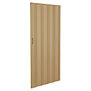 Puerta plegable (PVC, Haya, 100 x 200 cm)