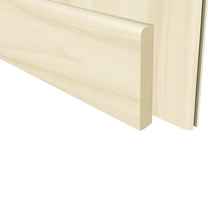 LOGOCLIC Fußleiste K 58 Polar Birke (2,6 m x 10 mm x 58 mm)