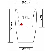 Scheurich Barceo Pflanzsäule rund (Außenmaß (Ø x H): 39 x 53,5 cm, Kunststoff, Granitschwarz) | BAUHAUS