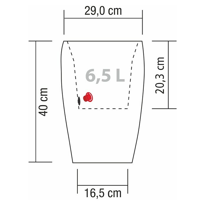 Scheurich Barceo Pflanzsäule rund (Außenmaß (Ø x H): 29 x 40 cm, Kunststoff, Steingrau) | BAUHAUS