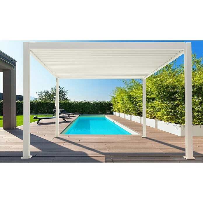 Sorara Pergola Mirador Classic (B x T: 300 x 400 cm, Farbe Gestell: Weiß, Aluminium) | BAUHAUS