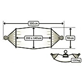 Chillounge Hamaca con separador (L x An: 300 x 140 cm, Natural) | BAUHAUS