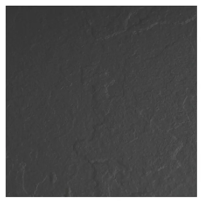 Bauallzweckplatte nach Maß - Anthrazit, Breite: 130 cm, Stärke: 8 mm, Als Zuschnitt erhältlich - Das Bild zeigt eine Nahaufnahme einer dunklen Schieferoberfläche mit subtilen Texturen und natürlichen Variationen.