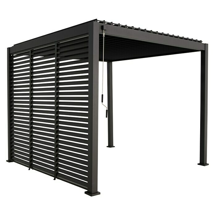 Sorara Pavillon-Seitenwand aus Lamellen (B x H: 113 x 240 cm, Anthrazit, Für die Modelle Classic und Deluxe mit Länge 360 cm) | BAUHAUS