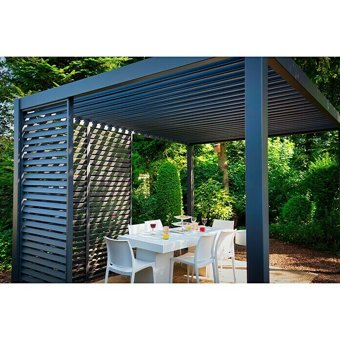 Sorara Lamellenpavillon Mirador Deluxe (B x T: 300 x 400 cm, Farbe Gestell: Anthrazit, Aluminium) | BAUHAUS