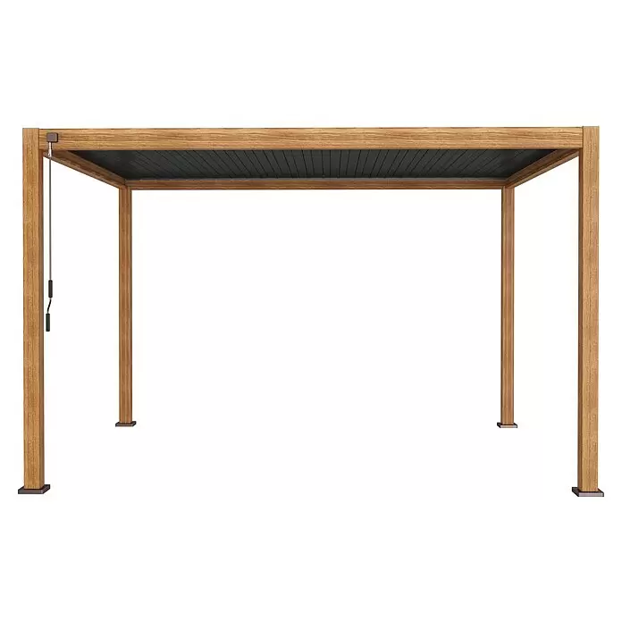 Sorara Lamellenpavillon Mirador DeluxeB x T: 300 x 400 cm, Farbe Gestell: Eiche Hell, Aluminium