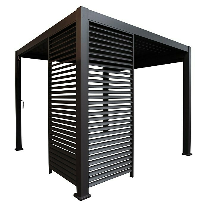 Sorara Pavillon-Seitenwand aus Lamellen (Anthrazit, Für die Modelle Classic und Deluxe mit Länge 360 cm) | BAUHAUS