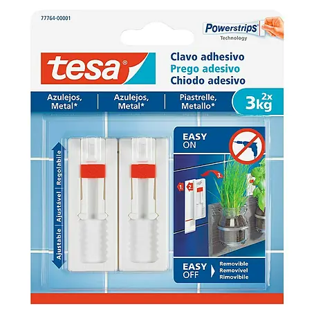 Tesa  Clavo adhesivo ajustable