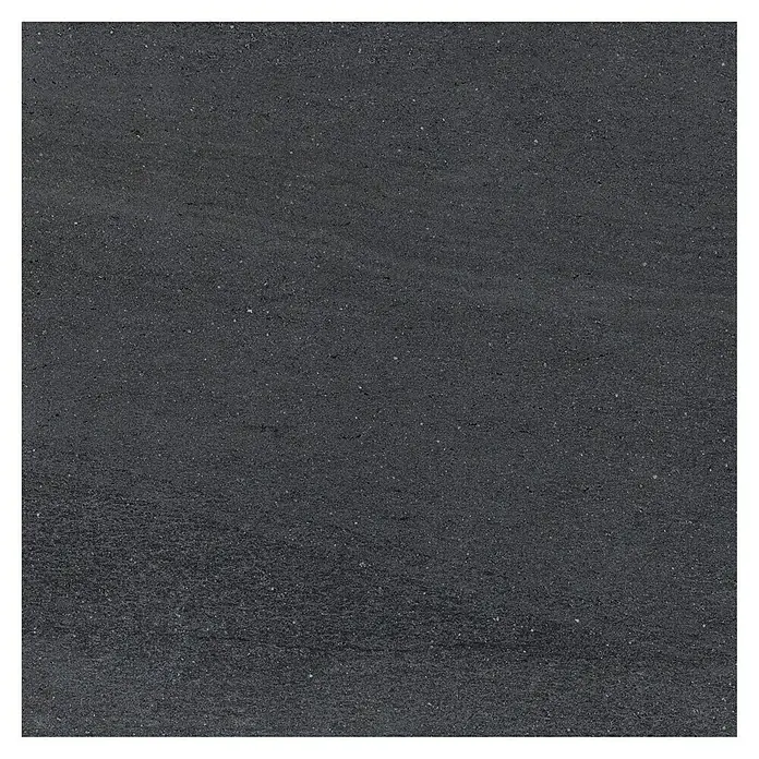 Terrassenfliese Kamari 2.0 - 59,7 x 59,7 x 2 cm, Anthrazit, Matt - Nahaufnahme einer eleganten, dunkelgrauen Steinplatte mit subtiler Textur, ideal für moderne Innen- und Außendesigns.