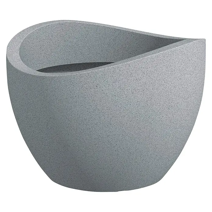 Scheurich Wave Globe Pflanztopf - Außenmaß (Ø x H): 39,5 x 29,3 cm, Kunststoff, Steingrau - Grauer, moderner Pflanzkübel mit einzigartiger Formgebung für den Innen- und Außenbereich. Robuster und stilvoller Akzent für Pflanzenliebhaber.