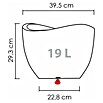 Scheurich Wave Globe Pflanztopf Wave Globe (Außenmaß (Ø x H): 39,5 x 29,3 cm, Kunststoff, Steingrau) | BAUHAUS